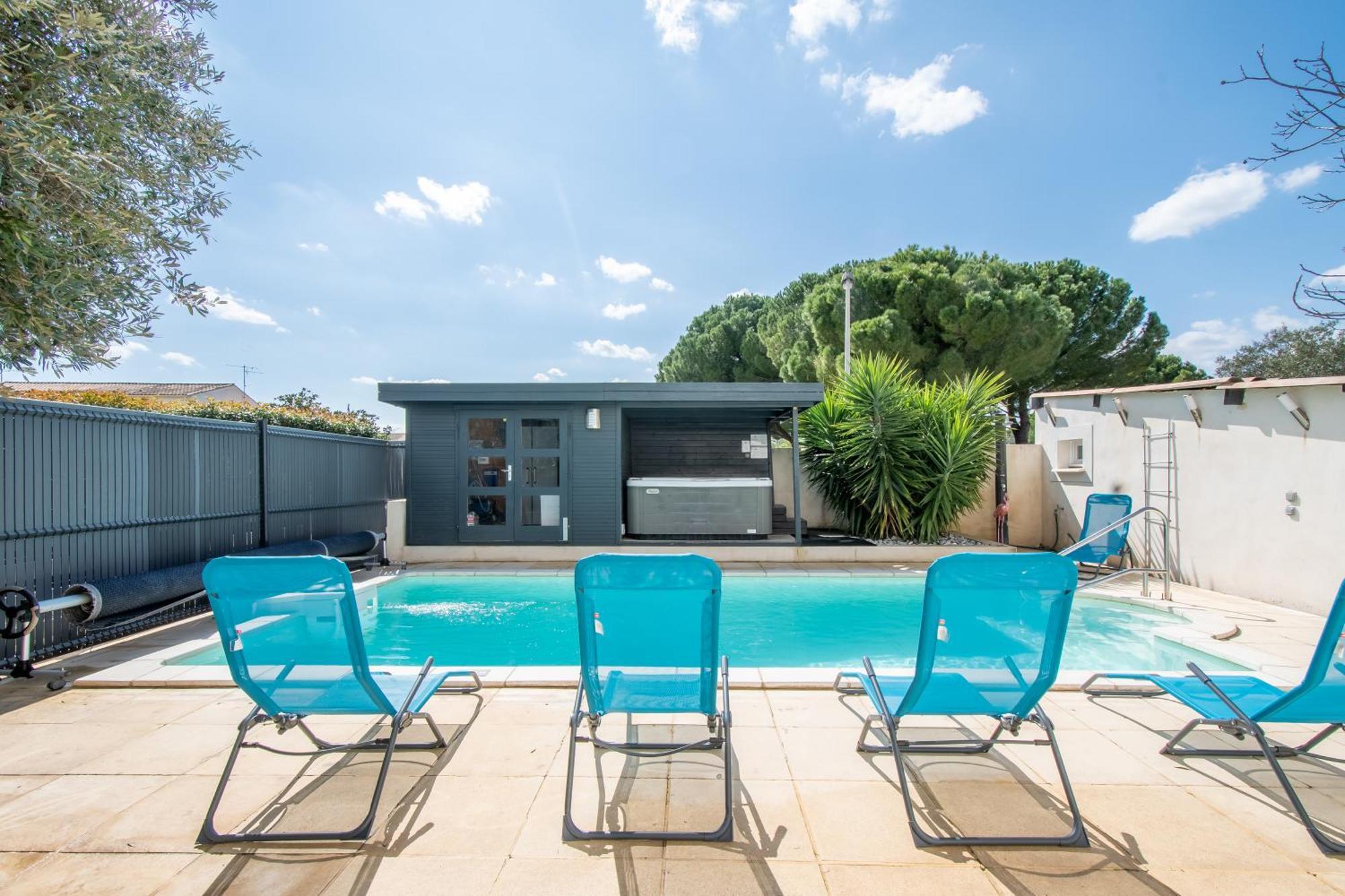 Guesthouse La Costiere - Logements Independants - Espace Piscine Jacuzzi Lunel  Buitenkant foto